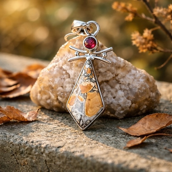 NEW! Maligano Jasper & Garnet Necklace - Picture 6 of 9